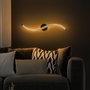 Opviq Yılan - 13281 Lámpara de pared de metal negra con LED integrado